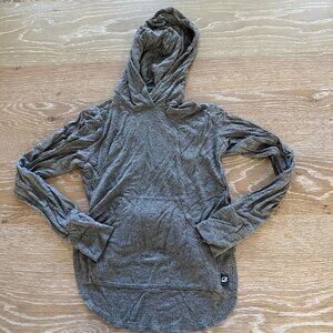Girls Terez Gray long sleeve hoodie with slits on sides size small